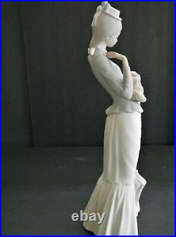 RARE Lladro Retired Figurine- Walk With The Dog, No. 4893, Matte Finish, MINT