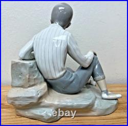 RARE Retired Lladro Boy with Dog #4755