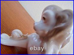 RARE Vintage Pre-Production 1960 LLADRO Spaniel Dog with Snail -Pale Wash-Signed