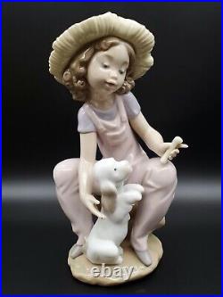 RETIRED LLADRO #6680 FRIENDS FOREVER GIRL WithDOG 1999 EVENT PORCELAIN FIGURINE