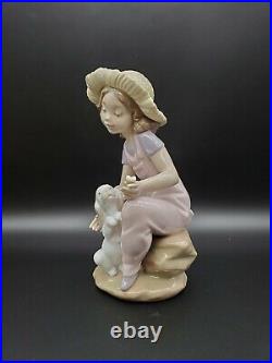 RETIRED LLADRO #6680 FRIENDS FOREVER GIRL WithDOG 1999 EVENT PORCELAIN FIGURINE