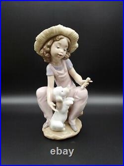 RETIRED LLADRO #6680 FRIENDS FOREVER GIRL WithDOG 1999 EVENT PORCELAIN FIGURINE