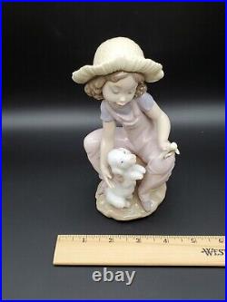 RETIRED LLADRO #6680 FRIENDS FOREVER GIRL WithDOG 1999 EVENT PORCELAIN FIGURINE