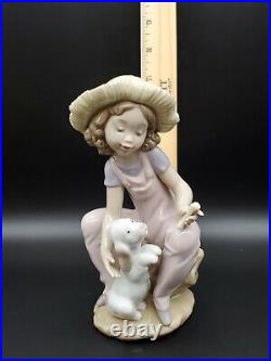 RETIRED LLADRO #6680 FRIENDS FOREVER GIRL WithDOG 1999 EVENT PORCELAIN FIGURINE