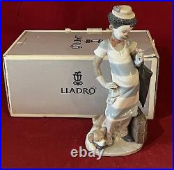 ROAMING LLADRO #5838 ON THE MOVE CLOWN withSUITCASE & DOG-MINT withORIGINAL BOX