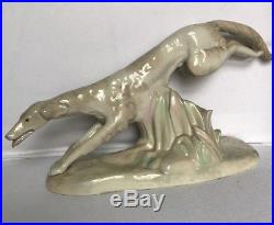 Rare 1960's early VINTAGE LLADRO art deco style greyhound/borzoi/wolfhound dog