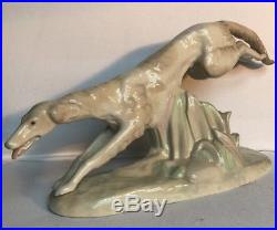 Rare 1960's early VINTAGE LLADRO art deco style greyhound/borzoi/wolfhound dog