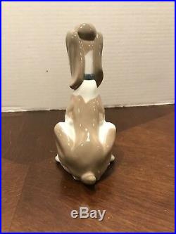 Rare 1982 Lladro Nao Sad Hound Dog Porcelain Figurine Retired Vintage