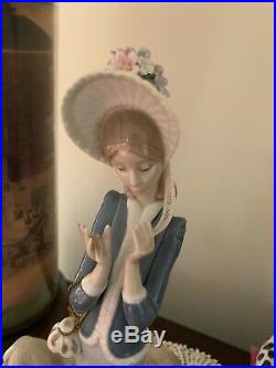 Rare LLADRO SPAIN STEPPING OUT #1537 LADY WITH AFGHAN HOUND DOG FIGURINE