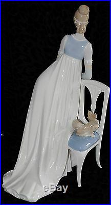 Rare Large Lladro Figurine Lady Empire Dama Imperio Spain #4719 Lady Dog 18