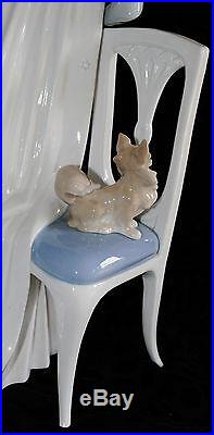 Rare Large Lladro Figurine Lady Empire Dama Imperio Spain #4719 Lady Dog 18