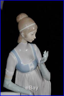 Rare Large Lladro Figurine Lady Empire Dama Imperio Spain #4719 Lady Dog 18