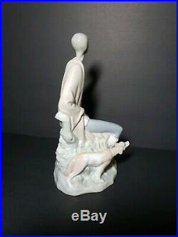 Rare Large Nao Figurine Boy with Dogs 10.5 Tall Lladro