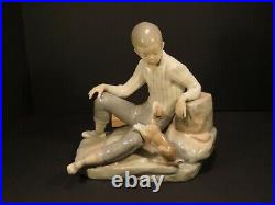 Rare Lladro 4755 Boy with Dog 1971-1978 Retired