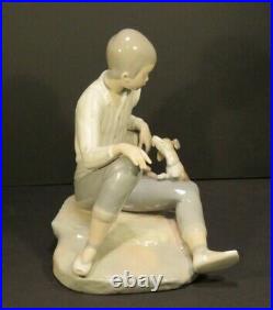 Rare Lladro 4755 Boy with Dog 1971-1978 Retired