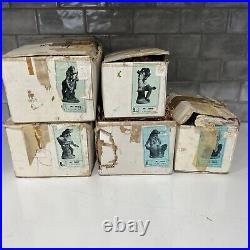 Rare Lladro 5pc Dog Band Figurine set #s 1152 1153 1154 1155 1156 In boxes