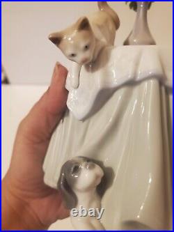 Rare Lladro 6980 Playful Mates Glossy Glazed Porcelain Figurine 6.25