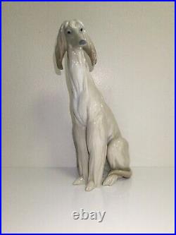 Rare Lladro Afghan Brown Dog Retired Almost 12 Hight Large, Mint