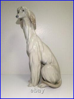 Rare Lladro Afghan Brown Dog Retired Almost 12 Hight Large, Mint