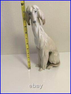 Rare Lladro Afghan Brown Dog Retired Almost 12 Hight Large, Mint