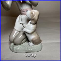 Rare Lladro Black Legacy Collection #5836 Sharing Sweets Figurine, Girl, Dog