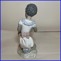 Rare Lladro Black Legacy Collection #5836 Sharing Sweets Figurine, Girl, Dog