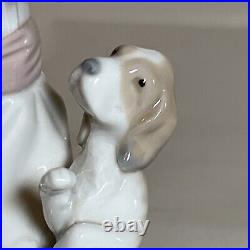 Rare Lladro Black Legacy Collection #5836 Sharing Sweets Figurine, Girl, Dog