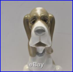 Rare Lladro Daisa Nao Sad Hound Dog #4618 Porcelain Figurine MINT