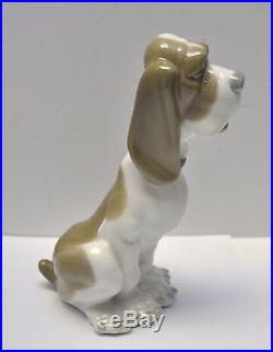Rare Lladro Daisa Nao Sad Hound Dog #4618 Porcelain Figurine MINT
