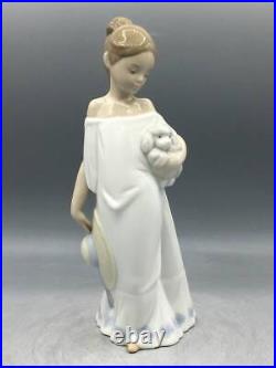 Rare Lladro Girl Puppy Poodle Dog Going Out Together Figurine Made In Spain