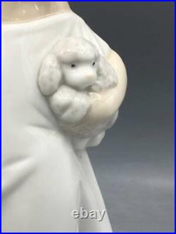 Rare Lladro Girl Puppy Poodle Dog Going Out Together Figurine Made In Spain