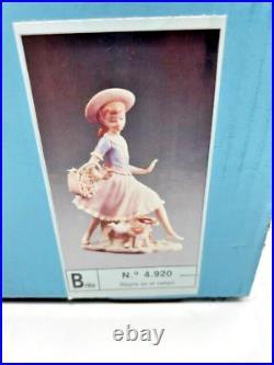 Rare Lladro Mirth in The Country Figurine #4920 Retired Glazed Finish WithBox