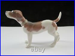 Rare Lladro On Guard Beagle Figurine #5350 In Original Box Retired In 1990