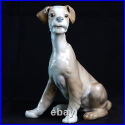 Rare Lladro Sitting Dog Large 7.5'' Wire Fox Terrier Tramp #4583 Retired 1981