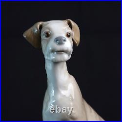 Rare Lladro Sitting Dog Large 7.5'' Wire Fox Terrier Tramp #4583 Retired 1981