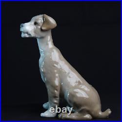 Rare Lladro Sitting Dog Large 7.5'' Wire Fox Terrier Tramp #4583 Retired 1981