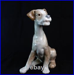 Rare Lladro Sitting Dog Large 7.5'' Wire Fox Terrier Tramp #4583 Retired 1981