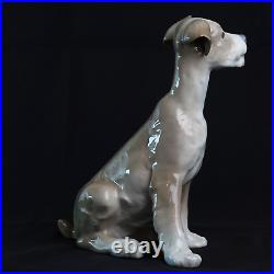 Rare Lladro Sitting Dog Large 7.5'' Wire Fox Terrier Tramp #4583 Retired 1981