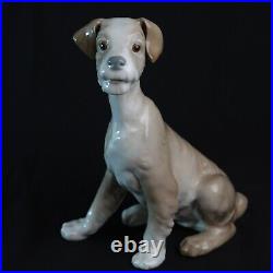 Rare Lladro Sitting Dog Large 7.5'' Wire Fox Terrier Tramp #4583 Retired 1981