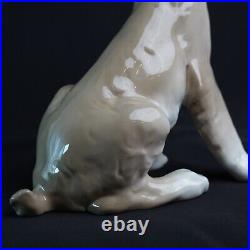 Rare Lladro Sitting Dog Large 7.5'' Wire Fox Terrier Tramp #4583 Retired 1981