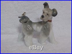 Rare Lladro Terrier Dog With Bird on Tail Unexpected Visit Figurine #6829