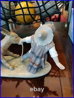 Rare Vintage Lladro Boy with Donkey and Dog 5178 Mint Condition Comes with Box