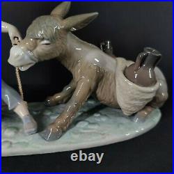 Rare Vintage Lladro Boy wtih Donkey and Dog Mint Condition