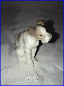 Rare! Vintage Lladro Dog Timid Sad Curious 1970's  Made In Spain