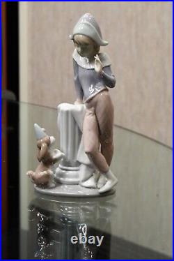 Rare Vintage Lladro Tuesday's Child Boy with Dog Porcelain Figurine