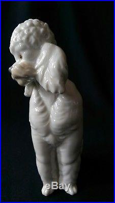 Retired 1985 LLADRO French POODLE NAO Jose Roig VTG White Dog Porcelain Figurine