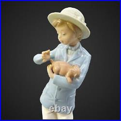 Retired LLADRO Nao Boy And Resting Dog Spain Figurine 1980 B24J Sculpture