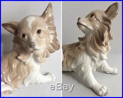 Retired LLADRO PAPILLON DOG #4857 Glazed Porcelain Figurine Spain Home Decor