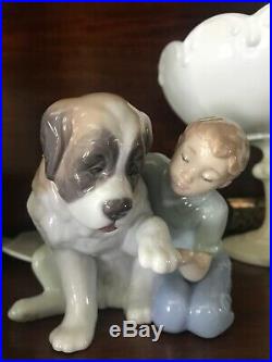 Retired Let Me Make It Better Boy And Dog Porcelain Fig Nao By Lladro #1577