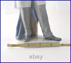 Retired Lladro 4825 Porcelain Statue of Veterinarian Injecting Terrier Puppy Dog